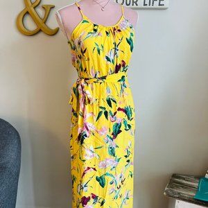 VERO MODA YELLOW FLOWER DRESS SIZE S